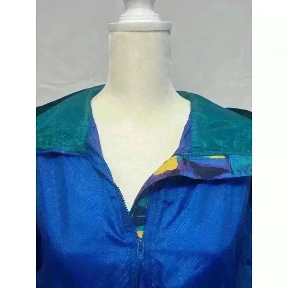 Vintage 90s Columbia Windbreaker Royal Blue - Picture 3 of 9